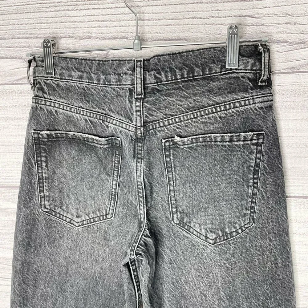 ZARA 100% Cotton Straight Black Jeans Women’s Size 2 Long - Picture 7 of 7